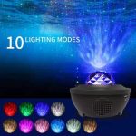 Coloré ciel étoilé galaxie projecteur Blueteeth USB commande vocale lecteur de musique LED veilleuse USB charge Projection lampe cadeau