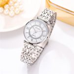Femmes montres haut marque de luxe 2020 mode diamant dames montres en acier inoxydable argent maille bracelet femme montre à Quartz