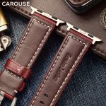 Carouse huile cire cuir fait à la main pour Apple bracelet de montre série 5/4/3/2 38mm 42mm pour Apple bracelet de montre iWatch 44mm 40mm bracelet de montre