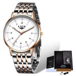 LIGE 2020 nouvelle montre en or femmes montres dames créatif en acier femmes Bracelet montres femme étanche horloge Relogio Feminino