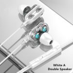 Olhveitra 3.5mm dans l'oreille écouteurs filaire casque Gamer pour ordinateur iPhone Samsung Xiaomi double lecteur stéréo Sport écouteurs avec micro
