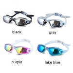 Professionnel Silicone lunettes de natation Anti-buée galvanoplastie UV lunettes de natation pour hommes femmes plongée eau lunette de sport #734