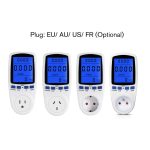 Compteur d'eau numérique | Mesure du coût de l'électricité, analyseur de prise de mesure du coût de l'électricité, prise US/AU/EU/FR