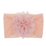 Bandeau pour bébé en mousseline | Gros bandeau avec nœud fleuri, accessoire pour cheveux Turban enfant, nouveau-né fille bambin
