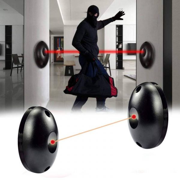 Détecteur de radiations infrarouges à faisceau unique | Automatique, capteur de lumière de porte, alarme de cambrioleur, détecteur d'alarme à infrarouge à une seule lumière