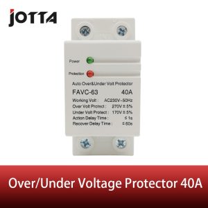 Protecteur d'appareil de protection réglable | Remontage automatique de la récupération automatique 40A 230V sous tension et sous-tension