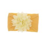 Bandeau pour bébé en mousseline | Gros bandeau avec nœud fleuri, accessoire pour cheveux Turban enfant, nouveau-né fille bambin