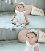 Bandeau style coréen pour nouveau-né | Accessoires de cheveux, bandeau avec fleurs, pour bébés filles, accessoires de cheveux, accessoire de photos photographiées et soi-même pour enfants