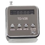 TD-V26 Mini haut-parleur Portable avec numérique et Micro SD/TF/USB/FM-noir