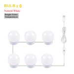 USB LED 5V lampe de maquillage applique murale beauté 2 6 10 14 Kit d'ampoules pour coiffeuse Stepless Dimmable Hollywood vanité miroir lumière