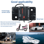 Disjoncteur fusible réinitialisation 12-48V cc | Bateau de voiture étanche 30A 40A 50A 60A 70A 80A 100A 120A 200A 250A 300A AMP