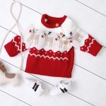 Pulls d'hiver pour bébés filles | Pull à manches longues, col rond décontracté, pull en tricot, pour tout-petits garçons de noël, rennes, tricoté pour enfants