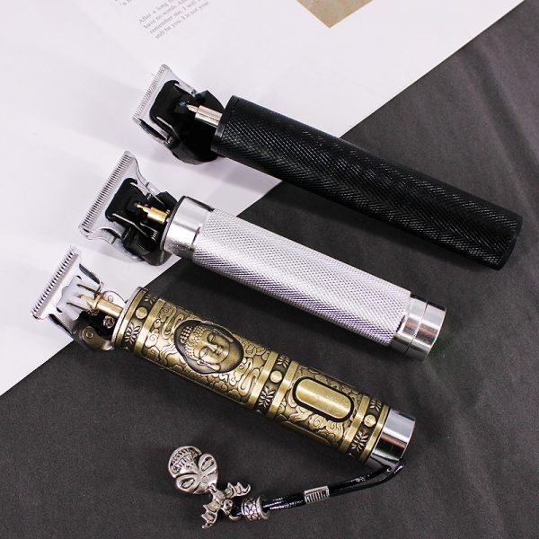 Bouddha coupe étroite tondeuse à cheveux numérique Rechargeable tondeuse à cheveux barbershop sans fil 0mm t-blade tête à baldaquin outliner hommes