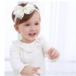 Bandeau style coréen pour nouveau-né | Accessoires de cheveux, bandeau avec fleurs, pour bébés filles, accessoires de cheveux, accessoire de photos photographiées et soi-même pour enfants