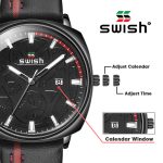 SWISH décontracté hommes montres de luxe marque en cuir sport Quartz horloge lumineux militaire montre étanche Relojes Hombre 2020
