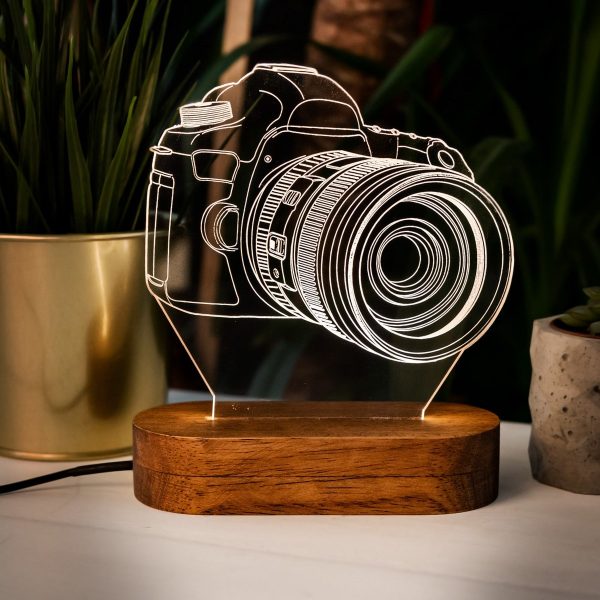 Nouveauté 3D Design caméra LED veilleuse lampe de bureau enfant jouets noël cadeau photographe décor à la maison