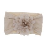 Bandeau pour bébé en mousseline | Gros bandeau avec nœud fleuri, accessoire pour cheveux Turban enfant, nouveau-né fille bambin