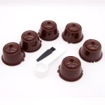 6 pièces adaptées pour Dolce Gusto café filtre tasse réutilisable café Capsule filtres pour Nespresso, avec cuillère brosse accessoires de cuisine