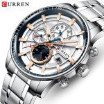 Hommes montres CURREN haut de gamme marque de luxe mode Quartz hommes montre étanche chronographe affaires montre-bracelet Relogio Masculino