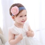 Bandeau style coréen pour nouveau-né | Accessoires de cheveux, bandeau avec fleurs, pour bébés filles, accessoires de cheveux, accessoire de photos photographiées et soi-même pour enfants