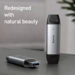 Lecteur de carte Baseus 2 en 1 USB 3.0 et USB Type C à SD Micro SD TF lecteur de carte OTG adaptateur mémoire intelligente Microsd Cardreader pour iPad