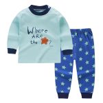 Bébé garçons filles pyjamas ensembles bande dessinée impression coton garçons vêtements de nuit automne printemps hiver à manches longues hauts + pantalons 2 pièces 1-5 ans