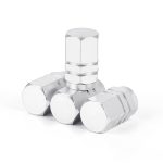 Bouchons de tige de Valve d'air | Pneu en aluminium, tige de jantes, argent couvercle de pneu, voiture camion vélo roue de voiture, pneus vannes universelles de 4 pièces