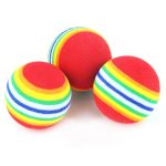 1Pc 3.5cm Boule D'arc-En-Ciel Chien Jouets Mini Mignon Coloré Boule Chien Interactif Jouets Pour Chat Chat Menthe Scratcher Dents Fournitures pour Animaux De Compagnie