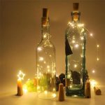 Lumière de bouteille de vin en liège alimenté par batterie 1m / 2m bricolage LED lumière de barre lumineuse fête d'anniversaire vin bouchon de bouteille bande lumineuse