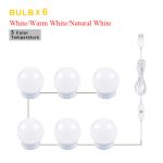 USB LED 5V lampe de maquillage applique murale beauté 2 6 10 14 Kit d'ampoules pour coiffeuse Stepless Dimmable Hollywood vanité miroir lumière