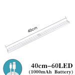 2020 LED veilleuse capteur de mouvement sans fil USB Rechargeable 20 30 40 50cm nuit lampe pour armoire de cuisine armoire applique
