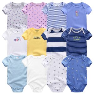 Uniesx nouveau-né bébé barboteuses vêtements 7 pièces/lot infantile combinaisons 100% coton enfants Roupa De Bebe filles et garçons bébé vêtements