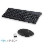 SeenDa optique sans fil clavier et souris peigne silencieux clic Mutimedia 2.4G USB clavier souris ensemble pour ordinateur portable fournitures de bureau