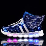 Phare ailes d'ange USB Led | Baskets lumineuses pour bébés filles et garçons, éclairage éclairé et lumineux, nouvelle collection 2020