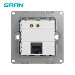 Prise de wifi de mur de SRAN avec le panneau en verre trempé par cristal d'usb 86mm * 86mm 300MB prise sans fil de relais de routage