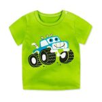 Vêtements de bébé T-shirt d'été | Dessin animé imprimé, t-shirts hauts, enfants nourrissons à manches courtes T-shirt en coton pour tout-petits, filles garçons
