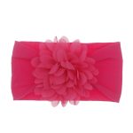 Bandeau pour bébé en mousseline | Gros bandeau avec nœud fleuri, accessoire pour cheveux Turban enfant, nouveau-né fille bambin