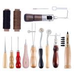 MIUSIE cuir artisanat poinçon outils Kit couture sculpture travail main couture selle Groover cuir artisanat outils ensemble Kit