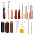 MIUSIE cuir artisanat poinçon outils Kit couture sculpture travail main couture selle Groover cuir artisanat outils ensemble Kit