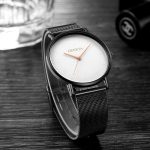 Genève Simple femmes montres haut de gamme en acier inoxydable maille Quartz montres de mode horloge dames Montre Montre Femme