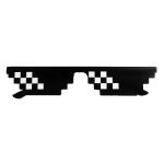 Gags mosaïque lunettes de soleil truc jouet voyou vie lunettes traiter avec elle lunettes Pixel femmes hommes noir mosaïque lunettes de soleil drôle jouet