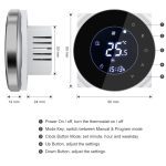Contrôleur sans fil intelligent de température de Thermostat de contact de WiFi pour l'eau/chauffage électrique par le sol chaudière à eau/gaz fonctionne Google Home