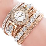 Montres à Quartz femmes montres accessoires de luxe mode décontracté analogique Quartz strass Bracelet montre cadeau livraison gratuite Z5