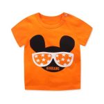 Vêtements de bébé T-shirt d'été | Dessin animé imprimé, t-shirts hauts, enfants nourrissons à manches courtes T-shirt en coton pour tout-petits, filles garçons