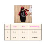 Couvre-chef motif écossais manches longues | 0-9M, pour nouveau-né garçon fille, couvre-chef, sac de nuit, couvre-chef, chapeau, 3 pièces, vêtements pour bébés