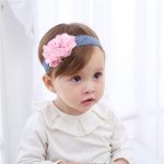 Bandeau style coréen pour nouveau-né | Accessoires de cheveux, bandeau avec fleurs, pour bébés filles, accessoires de cheveux, accessoire de photos photographiées et soi-même pour enfants