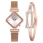 Montre à Quartz Simple créative de luxe robe pour femme en acier maille montres nouvelle horloge dames Bracelet montre Relogios Feminino