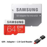 SAMSUNG EVO + Micro SD 32G SDHC 80 mo/s Grade Class10 carte mémoire C10 UHS-I TF/SD cartes Trans Flash SDXC 64 go 128 go pour l'expédition