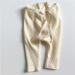 Bébé garçons filles Leggings solides enfant en bas âge côtelé Pp pantalon petit garçon décontracté sarouel pantalons enfants pantalon de fond
