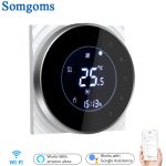Contrôleur sans fil intelligent de température de Thermostat de contact de WiFi pour l'eau/chauffage électrique par le sol chaudière à eau/gaz fonctionne Google Home